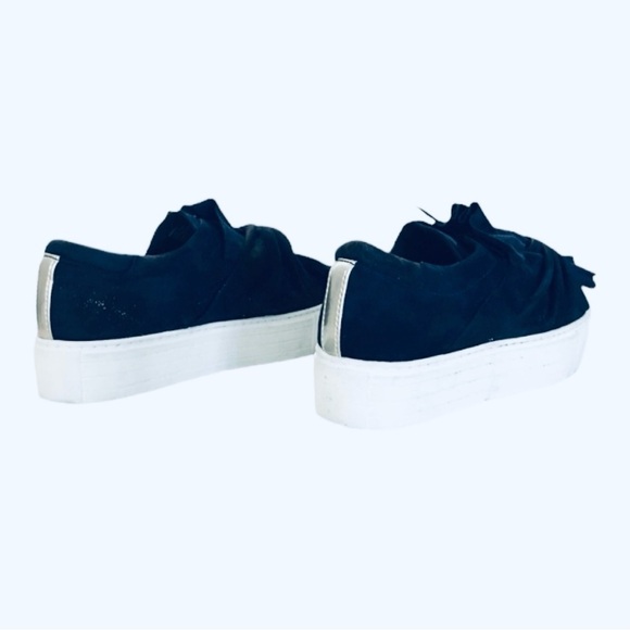 Kenneth Cole Slip On Loafer Sneaker Aaron Blue Suede Leather Platform 8.5 - Picture 6 of 12